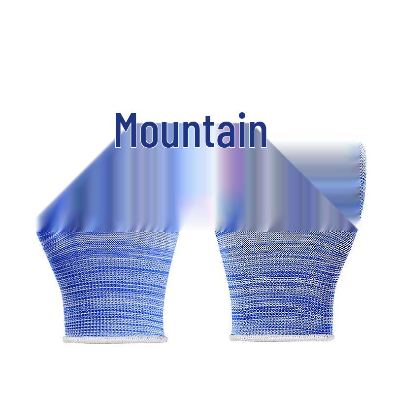 Белые перчатки с полиуретановым покрытием на ладони, антистатические, безворсовые, защита пальцев цветной полосой