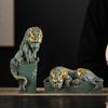 Китайский талисман Пан Дракон Колонна Декоративная статуя Скульптура из зеленого песчаника Дом Гостиная, Комната Офис Статуя Фэн-шуй