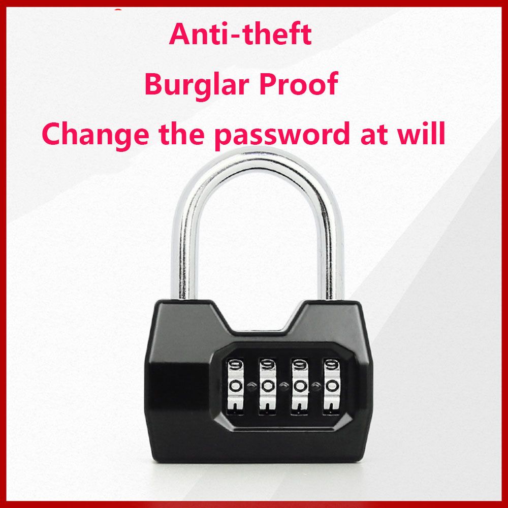 Security 4 Dial Digit Combination Lock Safely Code Lock Vault Combination Padlock Anti-theft Lock
