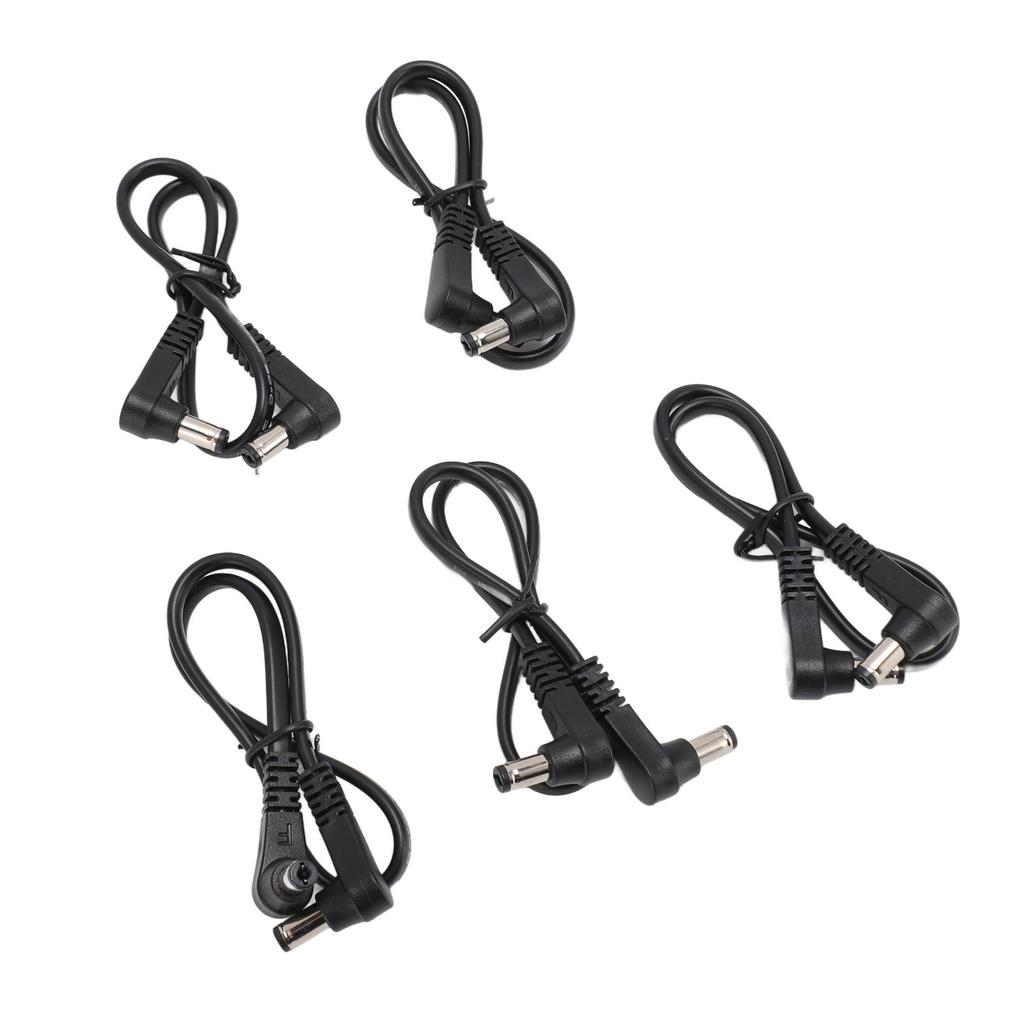 5шт прямоугольный кабель питания постоянного тока 5,5 мм x 2,1 мм 90 градусов DC мужской-мужской кабель питания для системы видеонаблюдения