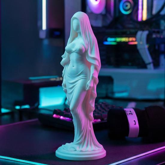 3D-печатная статуэтка Завуалированной Богини, Художественная фигурка женщины в вуали, Скульптура, Декор для дома, офиса, гостиной, рабочего стола