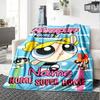 Custom Name Powerpuff Girls Adventure flannel Blanket for Super Soft Cute Comfort Blanket for Travel Bedding Couch Sofa Blanket