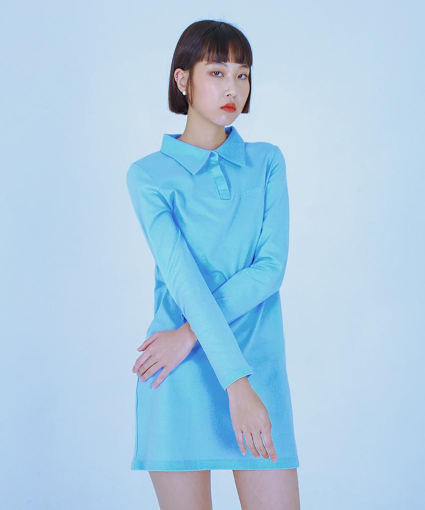 Catharsis Pique Dress (Blue)_S M