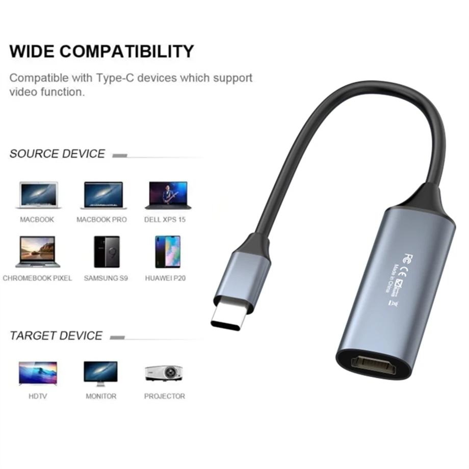 Карта видеозахвата USB 3.0 USB/Type-c TO HDMI-совместимый адаптер Game Grabber Record ms2130 для Live Switch Xbox PC Xiaomi Cable
