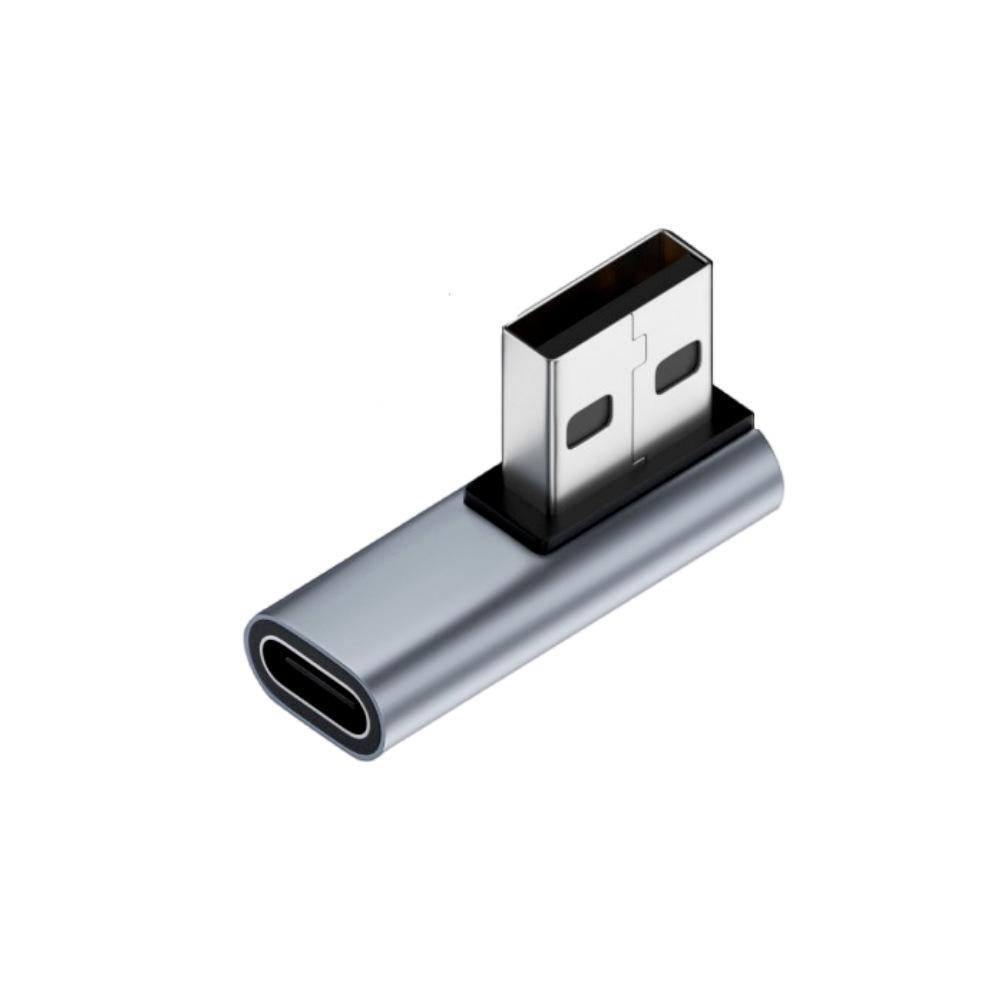USB A Male на Type-C Female Адаптер, Двунаправленный Стерео, Изгиб Вверх/Вниз, Полнофункциональный 3.1 Мобильный Адаптер
