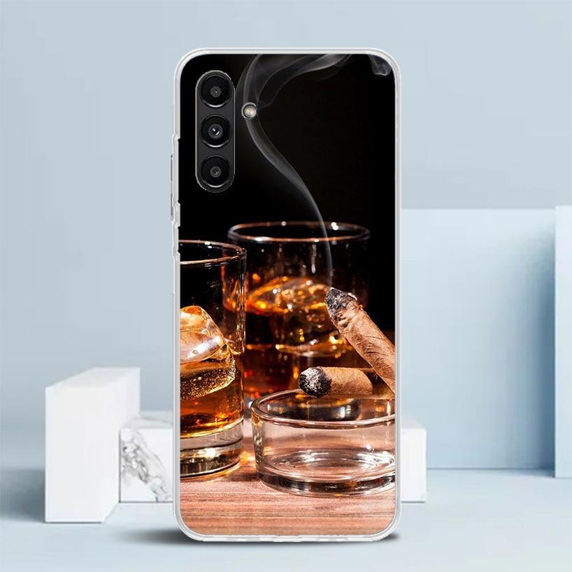Чехол для телефона "Сигара Виски Ледяной Напиток" для Samsung Galaxy A17 A37 A57 A16 A15 A14 A13 A56 A55 A54 A53 A36 A35 A34 A33 A26 A25 A24 A2