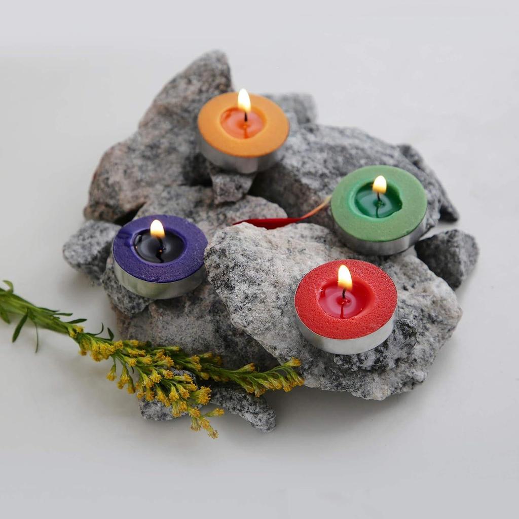 Colored Wax Tealight Candles(Set Of 100,Unscented),3.7 X 1.2 Cm,37 Mm