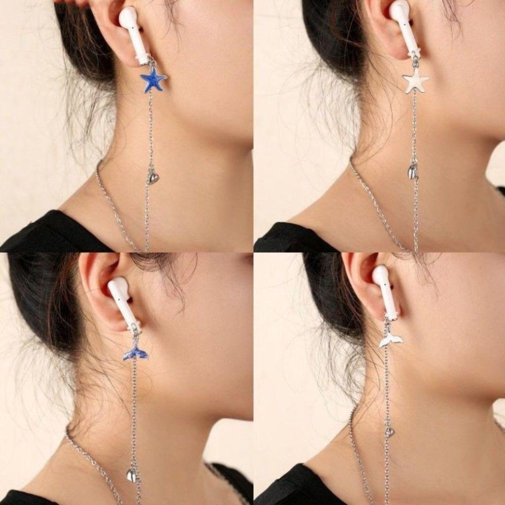 Держатель клипсы Starfish анти-потеря наушники цепь Whale Tail наушники ожерелье беспроводные наушники