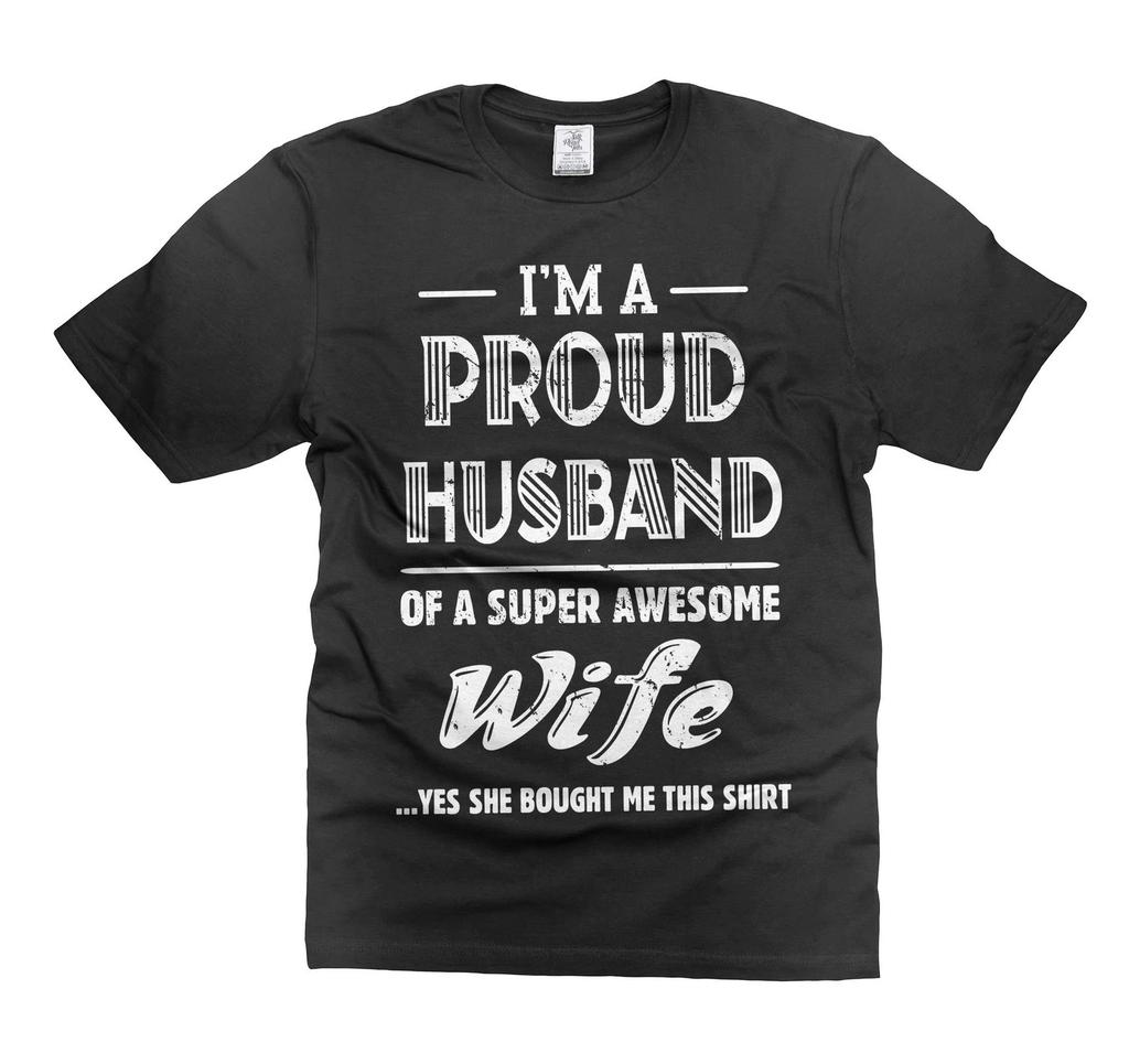 Proud Husband Of A Super Awesome Wife Shirt Husband Gifts Funny Husband Tee
