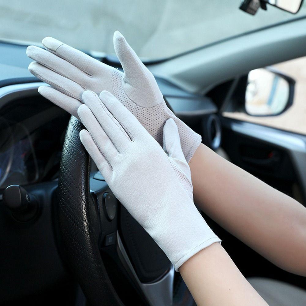 Gloves Riding Gloves Outdoor Mittens Women Driving Gloves Summer Sunscreen Gloves Solid Color