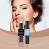 2-In-1 Facial Shaping And Contouring Stick (Brownish + Deep Champagne Color) Long-Lasting Without Makeup Fading, Three-Dimensional Natural Contour, Po