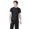 [KOUKOUCOCO] Men's Lined Short Sleeve Rash Guard (JP, Alphabet, L, Black)