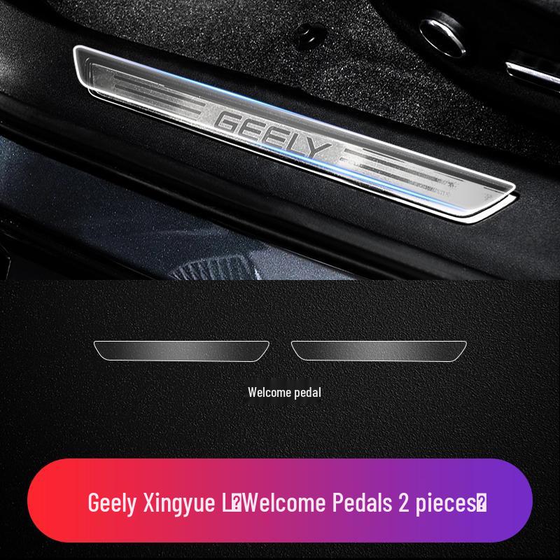 Geely Xingyue/Xingyue L/S Защитная пленка из ТПУ для приветственных накладок на пороги, защита от царапин, прозрачная накладка на порог двери