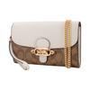 Coach 21 Horse And Carriage Logo Leather Chain Crossbody Shoulder Bag Women bags Khaki White 88101-IMDJ8