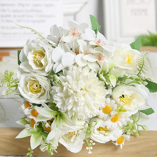 2 шт. Искусственный букет цветов Имитация ромашек Реалистичная гортензия розы Искусственный