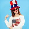 Праздничная бархатная шляпа красная белая синяя шляпа с флагом ко Дню Независимости цилиндр дяди Сэма для наряда