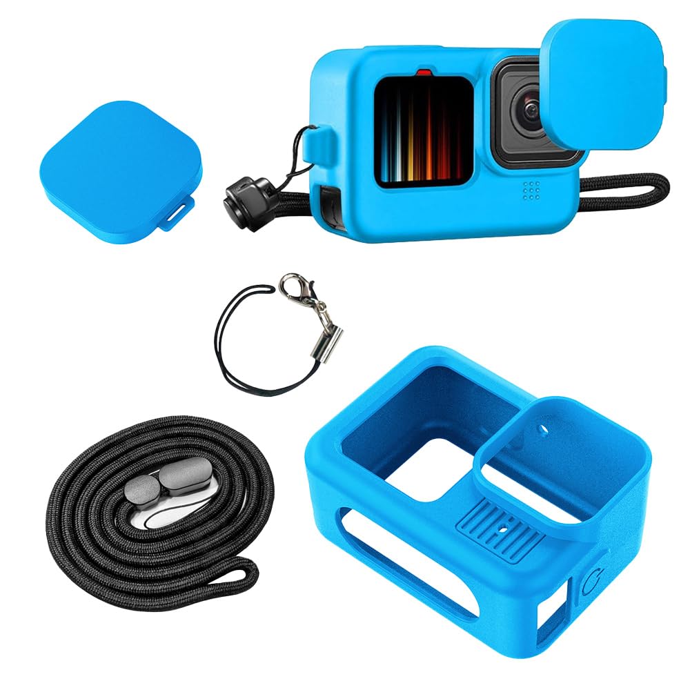 For GoPro HERO 13 Protective Case Blue Silica Gel Cover Lens Cover Full Protection Waterproof Fall Prevention Collision Prevention Pollution