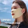 1Pc For Men Summer For Women Silk Scarf Sun Uv Protection Ice Silk Face Scarf Sunscreen Mask Anti-Uv Face Cover Sunscreen Veil