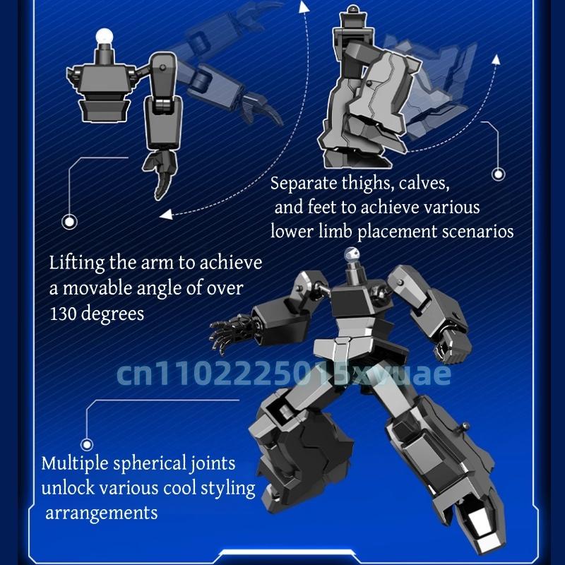 Новый SEMBO METAL CARDBOT Строительный Блок Xuan Blue Lightning Трансформирующийся Робот Сборка Подвижная Модель Игрушка Коллекционная Детский Подарок