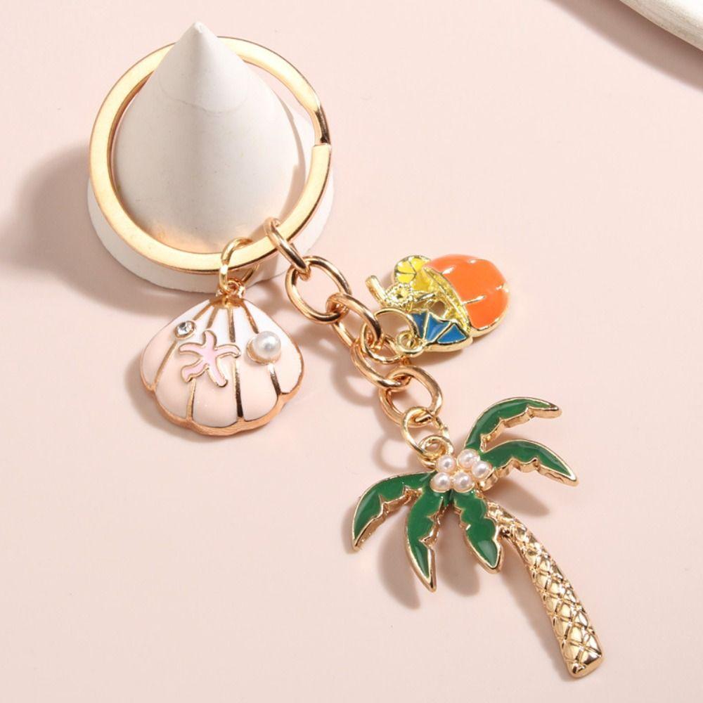 Conch Mermaid Tail Keyring Mermaid Tail Beach Style Beach Style Fun Decorative