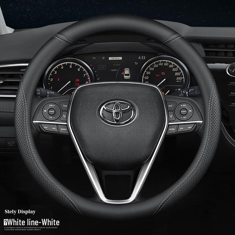 Натуральная кожаная оплетка руля для Toyota Camry/Corolla/Highlander/Reiz/Levin/Vios - Ультратонкий дизайн