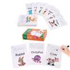 Animals English Words Learning Flashcards Kids Practice Words Cards Montessori Toys Early Toddler Educational Toys for Kid Gifts