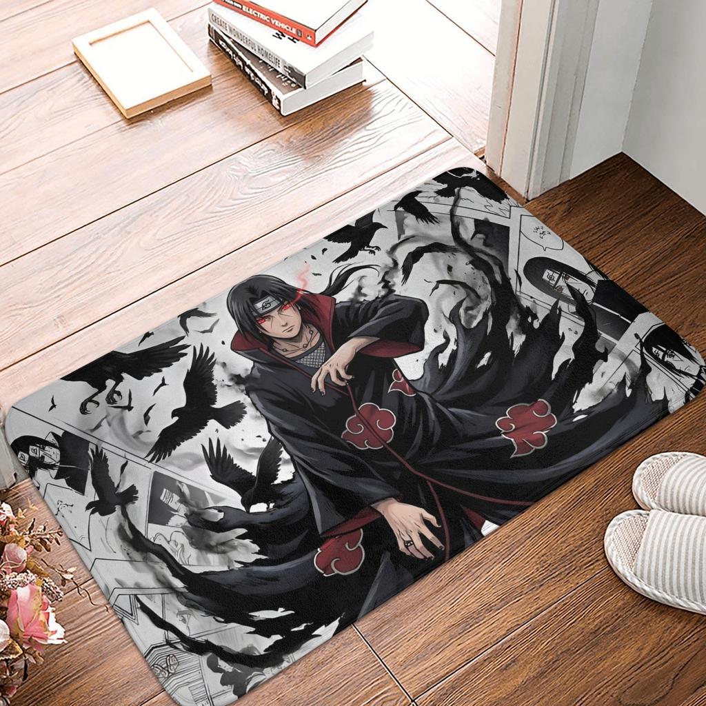 Itachi Uchiha Narutos Anime Doormat Non-Slip Entrance Bathroom Kitchen Floor Door Mats Garden Rug Carpet Footpad