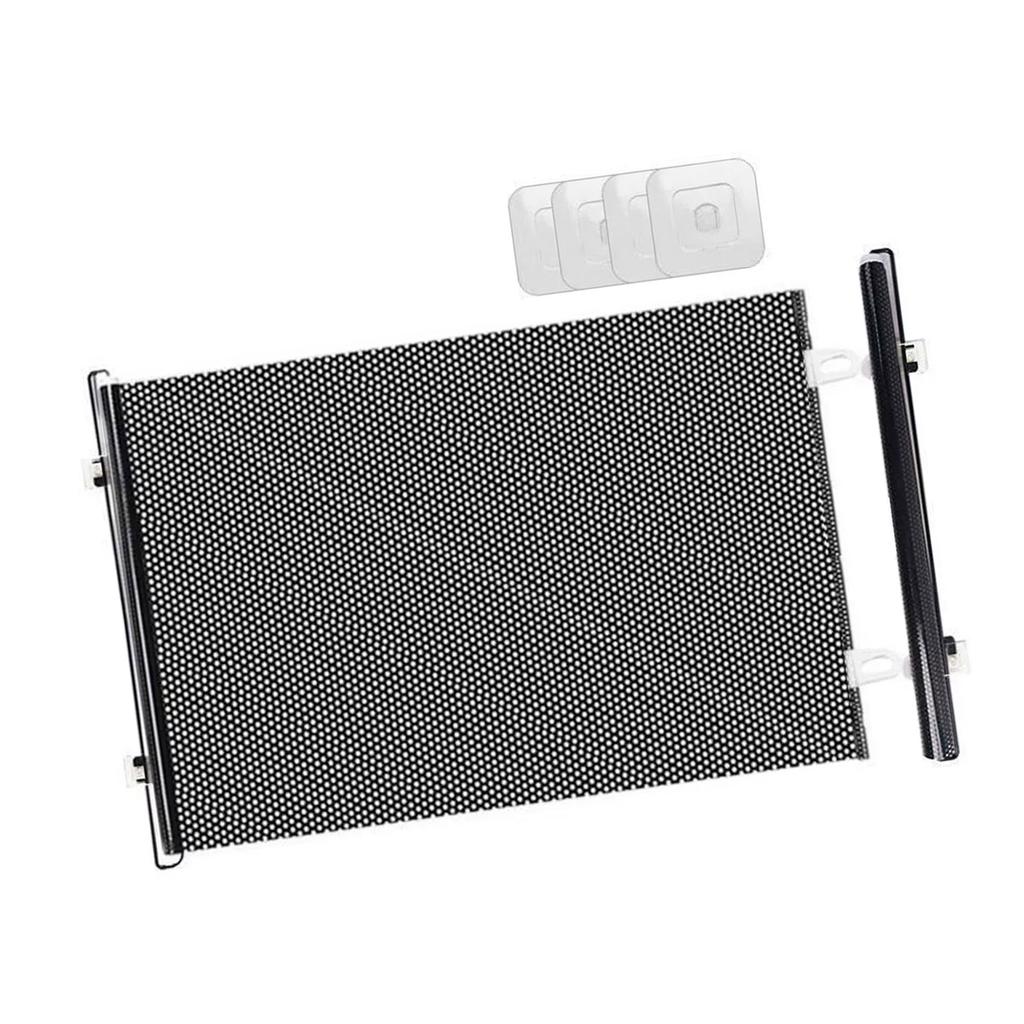 Автоматически расширяющиеся ворота для домашних животных Белый сетчатый барьер для кошек и собак с металлическим каркасом Легкая установка без инструментов Компактное решение для безопасности дома