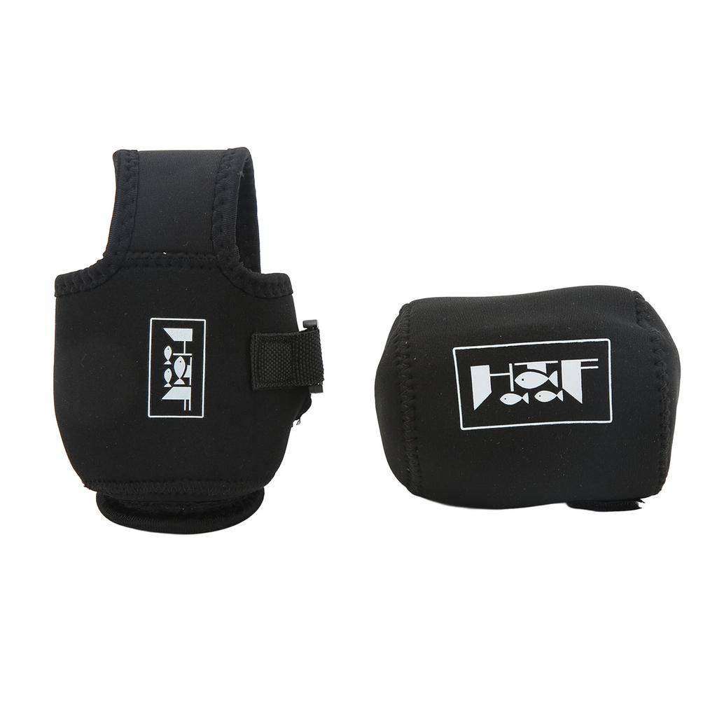 2PCS Fishing Reel Cover Neoprene Impact Resistant Elastic Fishing Reel Pouch for Outdoor