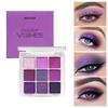 Purple Eye Shadow 9 Colors Smoke Violet Stage Makeup Pearlescent Matte Nine-square Grid Color Eye Shadow Palette