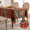 Colorful Tassel Tablecloth Printed Dustproof Tablecloth Waterproof Household Rectangular Coffee Table Cover