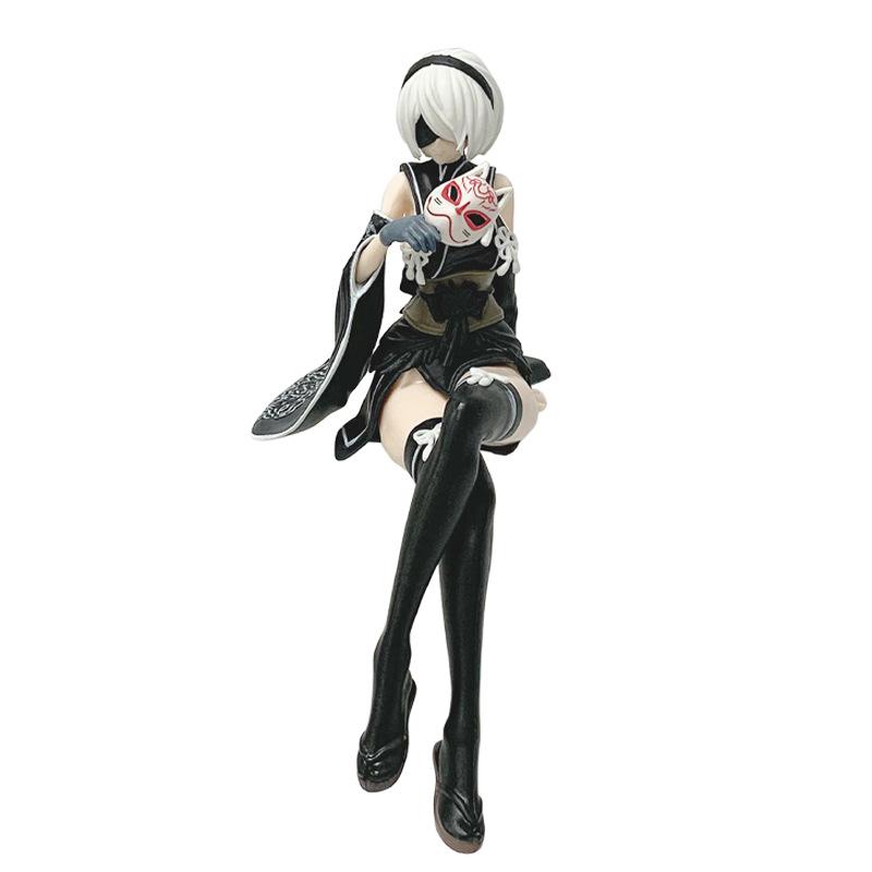 Отрицать:Автомата Ципао YoRHa Тип A №2 Фигурка Настольная Сексуальная Девушка 2B Ципао Маска GK Статуэтка Модель из ПВХ Коллекционная Игрушка