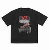 V7 Motorcycle Logo Red White Short Sleeve Tee 100 Cotton TShirt