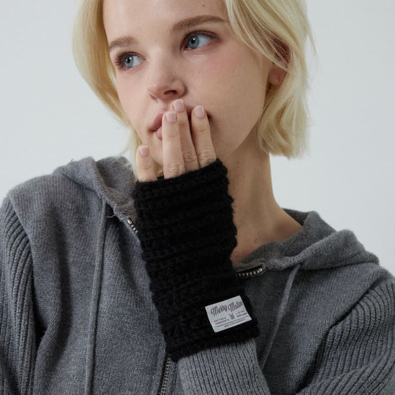 MERRYMOTIVE Шерстяная пушистая смесь цветов грелка для рук (черный)