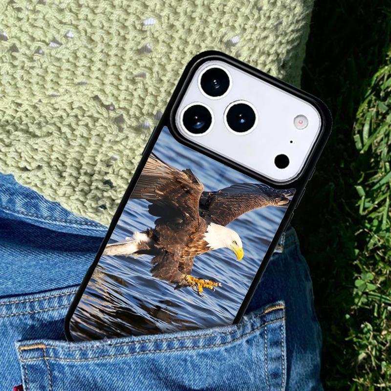 Чехол для телефона 'Золотой орел в полете' Совместим с для IPhone 17air 16e 15 14 13 12 11Pro Max 17 Air