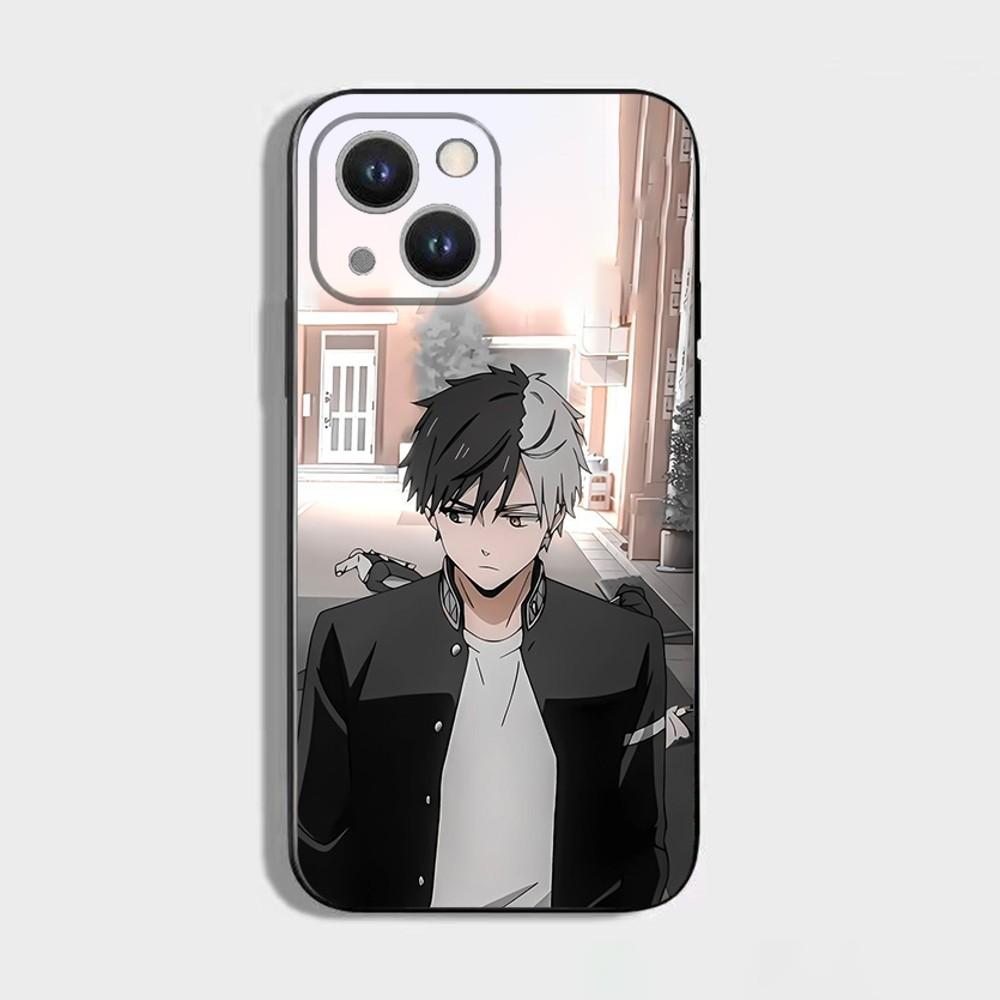 Аниме Ветровка Сакура Чехол для телефона Для iPhone 16 15 Plus 14 13 Pro Max 12 Mini 11 X XS XR 7 8 8Plus Черный Мягкий Чехол для телефона