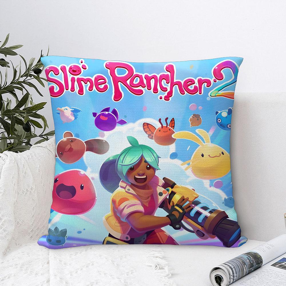 Чехол для подушки игры S-Slime R-Ranchers, Плюшевая ткань, Мягкий чехол для подушки, Двусторонний принт, Чехол для диванной подушки, Чехол для декоративной подушки