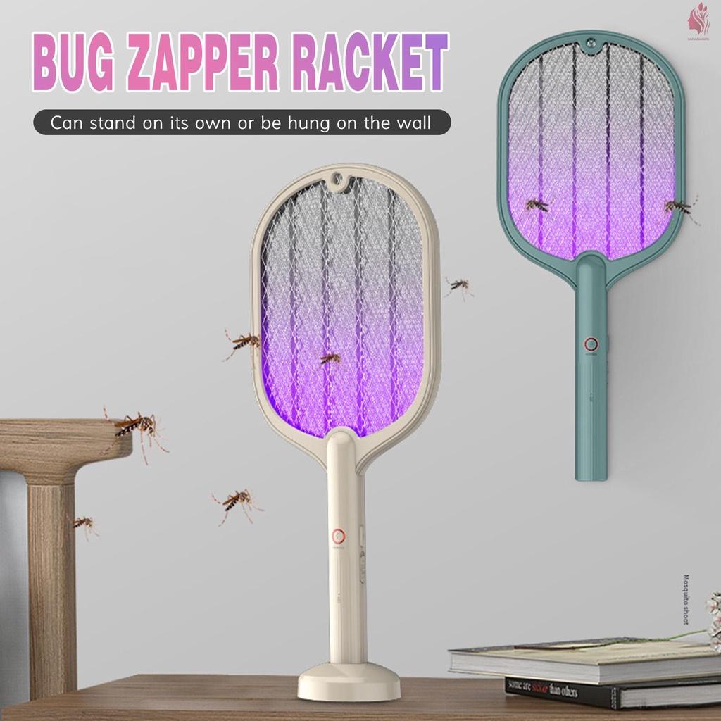 HOMLLY 2 In 1 Electric Mosquito Lamp and Swatter Tennis Bat Racket