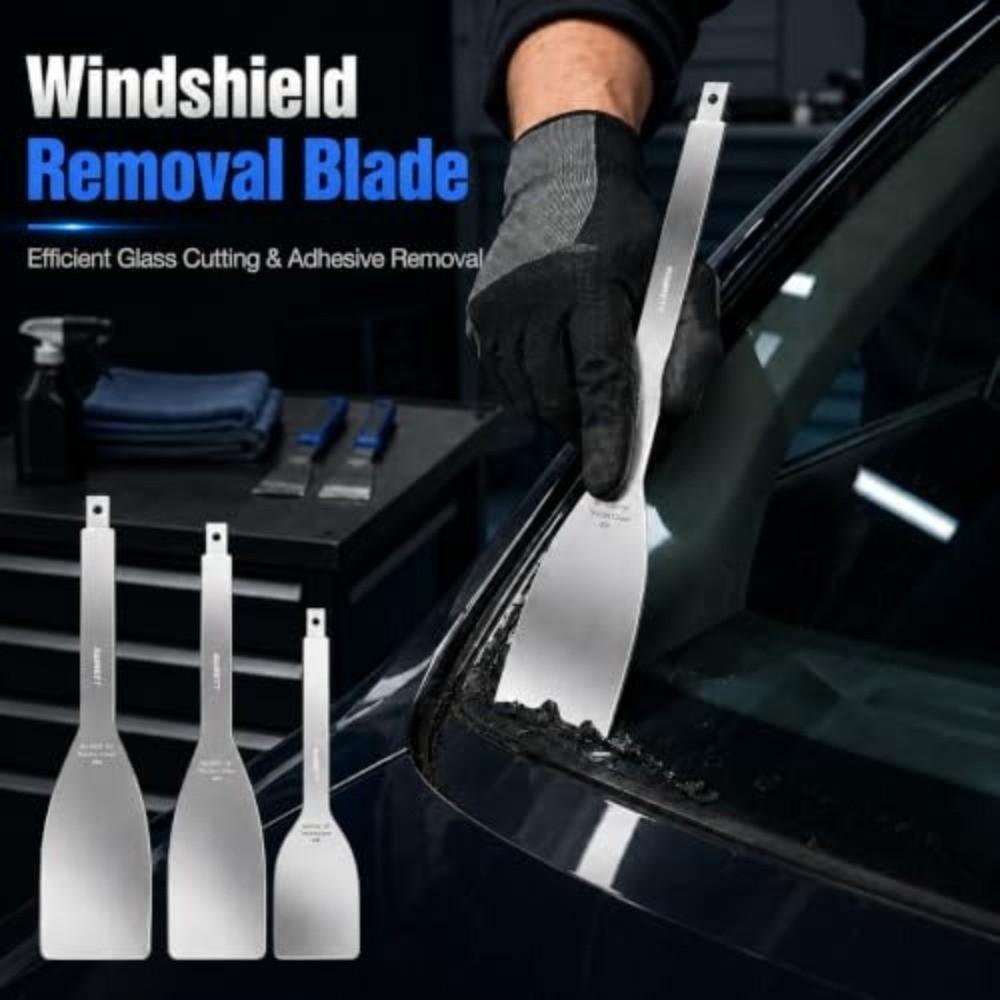 3PCS 420 Stainless Steel Windshield Cut Out Blade Auto Glass Cut Out Blade Set Sealant Cutting