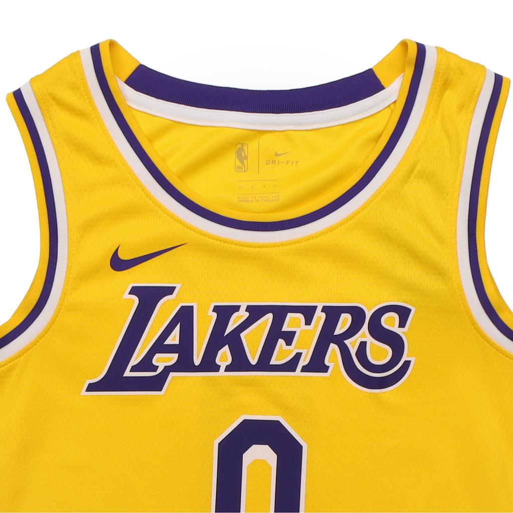 Nike НБА 20-21 Сезон Лейкерс Кузма Нет. 0 Баскетбольная майка мужская топы Amarillo-Yellow CW3669-735