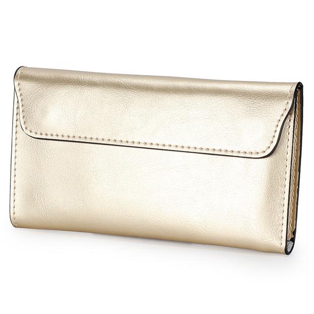 Aliwood Genuine Leather Women's Wallet Clutch Bag Large Capacity Ultra-Thin Fashion Simple Long Wallets Phone Bag Purse