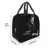 Johnny Hallyday Lunch Bags Portable Insulated Oxford Cooler France Mucisian Thermal Picnic Work Lunch Box for Women Girl