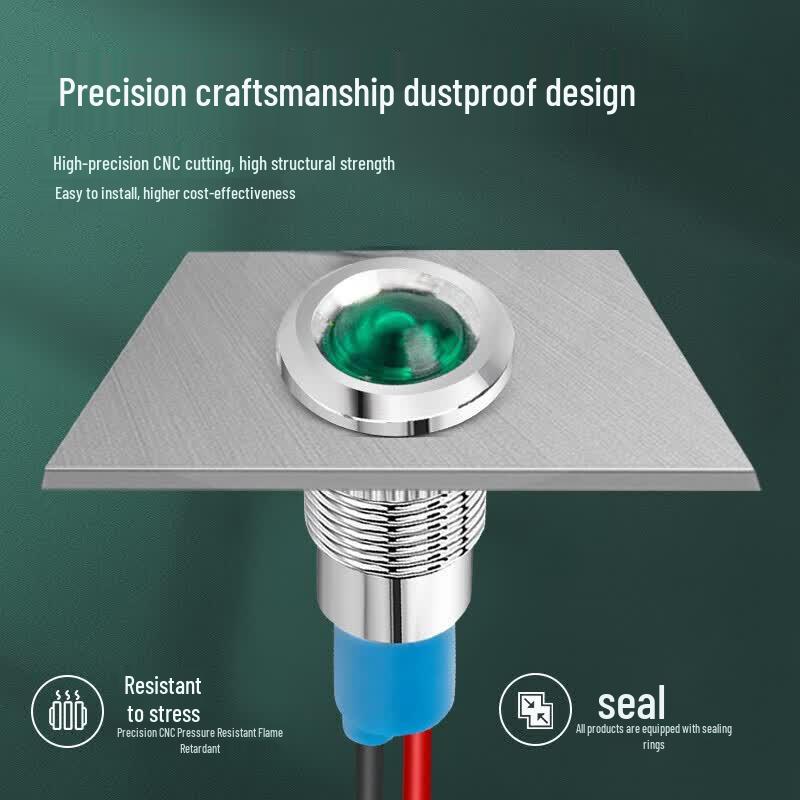 12mm LED Metal Waterproof Indicator Light