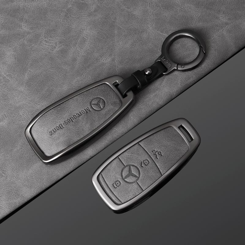 PEL5 Car Leather Remote Key Case Cover For Mercedes Benz E C S GLC Class E200 E400 E63 W213 S550 S560 C260 A200 Styling Accessories