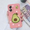 For OPPO A17 A17K Case Cute Avocado Dinosaur Soft Liquid Silicone Back Cover Cases For OPPOA17 A 17 17K CPH2477 Bumper Fundas