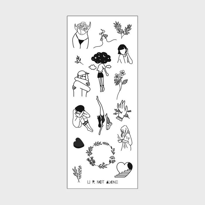 B2 - u are not alone - Mini tattoo stickers with a unique design