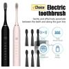 6 Clean Modes Sonic Electric Toothbrush USB Rechargeable Tooth Brush For Adult X-3 Washable Teeth Whitening and Cleaning Brush