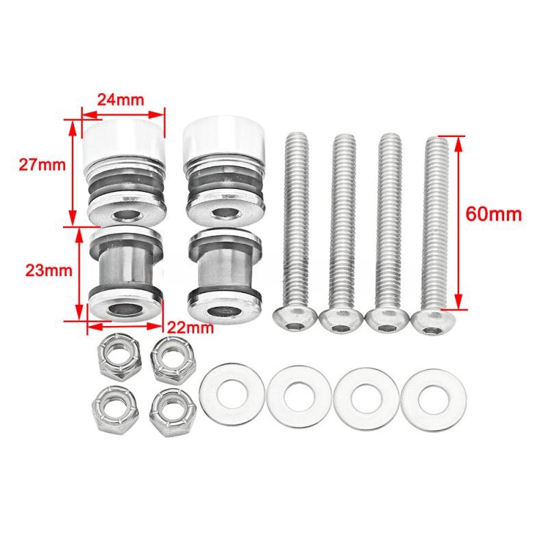 For Harley Softail FAT BOY HERITAGE SPRINGER NIGHT TRAIN Detachable Sissy Bar Solo Rack 2000-Up Motorcycle Docking Hardware Kit