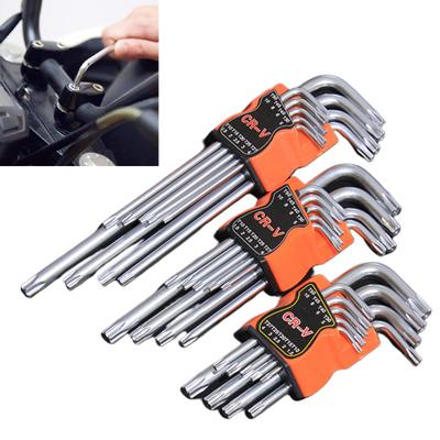 9 шт./компл. двусторонняя L-образная отвертка шестигранный ключ Torx гаечный ключ инструменты