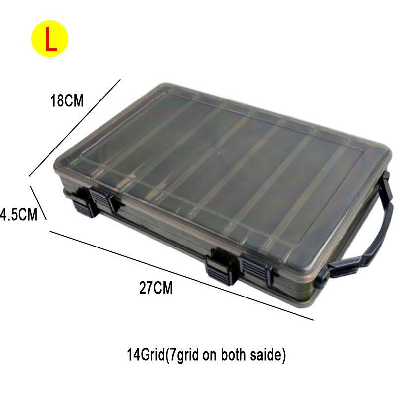 Ящик для рыбалки, 14 отделений, аксессуары для рыбалки, коробки для крючков для хранения, двусторонняя высокопрочная коробка для рыболовных приманок, коробка для снастей